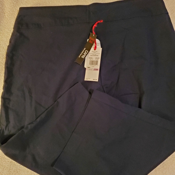 Ruby Rd Navy Blue Size 22 stretchy Capris. NWT - Picture 4 of 6